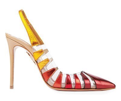 Slingback Sunset Multicolor metálico de Aquazzura